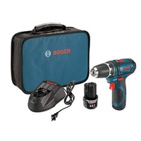 [해외] Bosch Power Tools Drill Kit - PS31-2A - 12-Volt, 3/8, Two Speed Driver, Cordless Drill Set - Includes Two Lithium Ion Batteries, 12V Charger, Screwdriver Bits, Contractor Bag - Ide