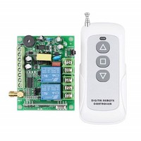 [해외] BWSS Motor Remote Control Switch AC 85V 110V 220V 250V, Secure 2-Channel Motor Forwards and Reverse Remote RF Switch, 433MHz Wireless Switch Transmitter with Receiver Learning Func
