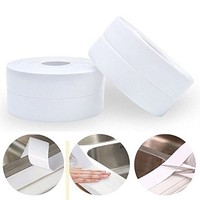 [해외] Homipooty PE Bathtub Strip Seal Used for Bathroom Kitchen, Shower Toilet Wall Sealing, Flexible Peel and Stick Caulking Tape Surround Waterproof Decorative Sealer, Pack of 2