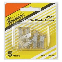 [해외] Bussmann BP/ATC-25-RP ATC Automotive Blade Fuse (25 Amp (Card)), 5 Pack