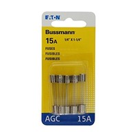 [해외] Bussmann BP/AGC-15 15 Amp Fast Acting Glass Tube Fuse