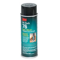 [해외] 3M 76 Hi-Tack Spray Adhesive, 1 to 60 min Application Time, 24 fl oz Aerosol Can, Clear (Case of 12)