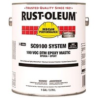 [해외] Rust-Oleum 254159 High Performance SC9100 System 100 VOC DTM Epoxy Mastic, 1-Gallon, Silver Gray, 2-Pack