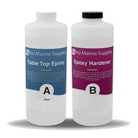 [해외] Crystal Clear Bar Table Top Epoxy Resin Coating For Wood Tabletop - 2 Quart Kit