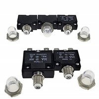 [해외] T Tocas 5pcs Push Button Reset 5A 10A 15A 20A 30A Circuit Breakers with Quick Connect Terminals and Waterproof Button Cap