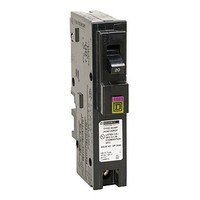 [해외] Square D by Schneider Electric HOM120PDFC Homeline Plug-On Neutral 20 Amp Single-Pole Dual Function (CAFCI and GFCI) Circuit Breaker, ,