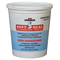 [해외] Weld-On 80100 White Soft Seal Plumbers Putty. 14 oz. Poly Tub
