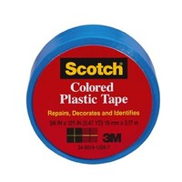 [해외] Scotch 191BL-6 Colored Plastic Tape, 3/4 x 125-Inch, Blue