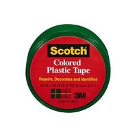 [해외] Scotch 190GN Colored Plastic Tape, 3/4 x 125-Inch, Green, 6 Pack