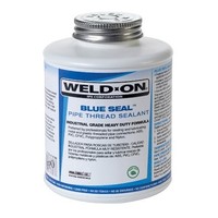 [해외] Weldon 87695 Blue Seal Plastic and Metal Pipe Thread Sealant with Brush in Cap Applicator, 1 Quart, Blue