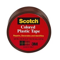 [해외] Scotch 191BN-6 Colored Plastic Tape, 1.5-Inch x 125-Inch, Brown