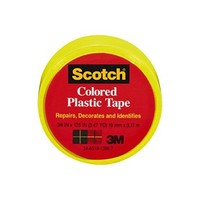 [해외] Scotch Scotch Colored Plastic Tape, Yellow, 3/4 x 125-Inch