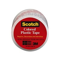 [해외] Scotch Colored Plastic Tape, White, 1.5-in x 125-in, 6-Rolls (191WT)