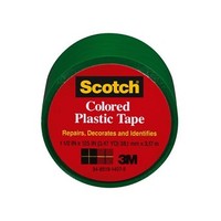 [해외] Scotch 191GN-6 Colored Plastic Tape, 1.5 x 125-Inch, Green
