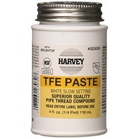 [해외] Harvey 23030 Oatey 0 Pipe Thread Compound, 4 Oz, Brush top Plastic Jar, Liquid Paste 1/4 Pint White