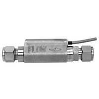 [해외] Gems Sensors FS-480 Series Stainless Steel 316 Flow Switch with Low Pressure Drop, Inline, Piston Type, 0.5 gpm Flow Setting, 1/2 Compression Fitting