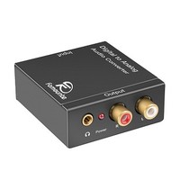 [해외] Digital to Analog Converter,Famounte Optical to Analog Audio Converter Coaxial Voice Box Adapter for TV Coaxial / Optical /SPDIF/Toslink to Stereo Audio RCA Output with Optical Cab