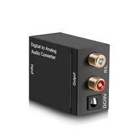 [해외] ONEVER Digital to Analog Converter DAC Digital SPDIF Toslink to Analog Stereo Audio L/R Converter Adapter with Optical Cable