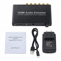 [해외] Proster HDMI Audio Extractor with Volume Adjustment 4K 3D DAC HDMI to Optical Spdif Toslink + Surround Analog 5.1CH Audio + 3.5mm Stereo Audio Converter for Blu-ray DVD Player Xbox