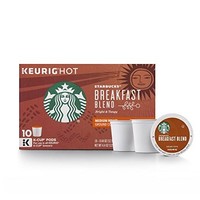 [해외] Starbucks Breakfast Blend Medium Roast Single Cup Coffee for Keurig Brewers, 6 Boxes of 10 (60 Total K-Cup pods)