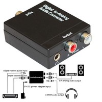 [해외] EASYDAY Digital to Analog Audio Converter - Optical SPDIF Toslink Coaxial to RCA L/R Adapter with 3.5mm Jack, 24-bit 192kHz DAC Supports Simultaneous Headphone and Speaker Outputs