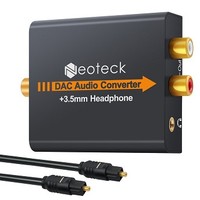 [해외] Neoteck DAC Digital to Analog Audio Converter Optical Coaxial Toslink Signal to Analog Audio Adapter RCA L/R with 3.5mm Jack Output for HDTV Blu Ray DVD Sky HD Xbox 360 PS3 TV