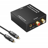 [해외] MISOTT Audio Digital to Analog Converter DAC SPDIF Toslink Coaxial to Analog Stereo Audio L/R Adapter with 3.5mm Jack Optical Cable for PS3 PS4 XBox DVD Apple TV Roku Player Home C