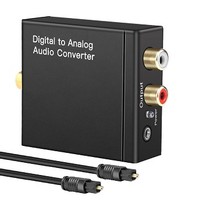 [해외] Digital to Analog Audio Converter Digital Optical Toslink Coaxial Inputs to RCA Audio Adapter and AUX 3.5mm Jack(Headphone) Outputs - Optical Toslink Cable Included