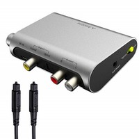 [해외] Avantree DAC Digital to Analog Audio Converter with Toslink Optical Cable, Volume Control, 192KHz, SPDIF to Stereo L/R RCA 3.5mm Adapter for PS4 PS3 Xbox HD DVD Home Cinema Systems