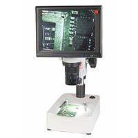 [해외] BestScope BLM-310 Digital Stereo Zoom Microscope with 8 TFT LCD, 17.78x-124x Magnification, 0.7x-4.9x Zoom Objective, Upper LED Illumination, Fixed Stage, 100V-240V, Includes 1.3MP