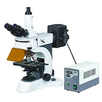 [해외] BestScope BS-7000A Fluorescence Trinocular Compound Microscope, WF10x Eyepieces, Infinity Plan Objectives, 40x-1000x Magnification, Mercury and Halogen Illumination, Swing-Out Cond