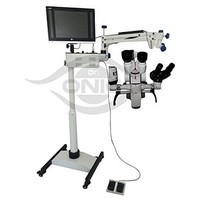 [해외] Double Binocular Surgical Operating Microscope 5 Step,Floor Type,0-180° Inclinable,LED Screen, HD Camera,Beam Splitter (110-240V)