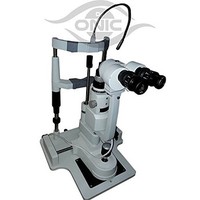[해외] Slit Halogen Illumination Lamp 3 Step Magnification Zeiss Type,Bio-Microscope with Wooden Base (110-240V)