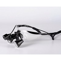 [해외] Songzi Optics (2.5X,3X,3.5X Optional) Black Goggles Frame Binocular Medical Dental Loupes Surgical Loupes and High Brightness Headlight (Working Distance :(360-460 mm) R, Magnificati
