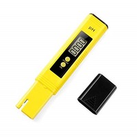[해외] Lorima CS-SZY1001 Digital PH Meter, PH Meter 0.01 PH High Accuracy Water Quality Tester with ATC, with 0-14 PH Measurement Range(yellow)