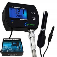 [해외] 2-in-1 Combo pH and Temperature Meter Water Quality Tester Replaceable BNC pH Electrode for Aquariums Hydroponics Tanks Aquaculture Laboratory