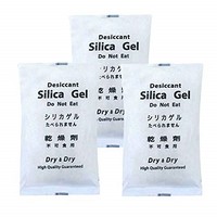 [해외] Dry and Dry 500 Gram [3 Packets] Premium Pure and Safe Silica Gel Desiccant Packeks Dehumidifier - Rechargeable Fabric Silica Packets for Moisture