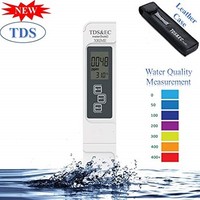 [해외] Digital TDS 3-in-1 EC and Temperature Meter Ideal Water Quality Tester,Accurate Professional Tester Kit with Leather Carrying Case,0-9999ppm,for Drink Water,Aquariums,Hydroponics,Ro Sy