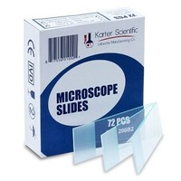 [해외] Microscope Slides, Ground Edges, Frosted, 90 Corners, 3x1, Karter Scientific 206B2 (Pack of 72)
