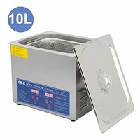 [해외] Tek Motion 10L Digital Professional Ultrasonic Jewelry Cleaning Machine Cleaner with Heater, Timer (490 W, 4x60 W Transducers)
