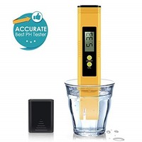 [해외] Digital PH Meter, PH Meter 0.01 PH High Accuracy Water Quality Tester with 0-13 PH Measurement Range for Household Drinking, Pool and Aquarium Water PH Tester Design