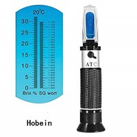 [해외] Brix Refractometer for Homebrew Beer Wort, Hobein Dual Scale Automatic Temperature Compensation 0-32% Specific Gravity Hydrometer with ATC