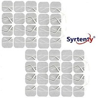 [해외] Syrtenty TENS Unit Electrodes Pads 1.5x1.5 40 Pcs Replacement Pads Electrode Patches for Electrotherapy