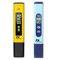 [해외] Pancellent Water Quality Test Meter TDS PH 2 in 1 Set 0-9990 PPM Measurement Range 1 PPM Resolution 2% Readout Accuracy (Yellow)