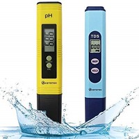 [해외] KETOTEK Water Quality Test Meter, Ph Meter Tds Meter 2 in 1 Kit with 0-14.00PH and 0-9990 ppm Measure Range for Hydroponics, Aquariums, Drinking Water, Ro System, Pool and fishpond
