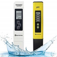 [해외] KETOTEK Digital Water TDS Tester PH Tester, TDS Meter has TDS-EC-Temp (3-in-1) and ±2% Accuracy, PH Meter with 0-14.00PH and 0.01 Accuracy, TDS PH Meters for Aquariums, Hydroponics
