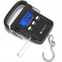 [해외] Etekcity Digital Fish Scale 110lb/50kg, Portable Luggage Weight Scale, Electronic Hanging Hook Scale, Fishing Scale with Measuring Tape, Backlit LCD Display, Carry Bag