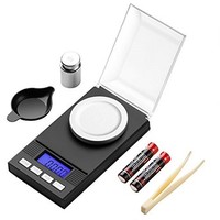 [해외] Kntiwiwo Scientific Lab Digital Pocket 0.001g/50g Accuracy Scale Calibration Weight,Weighing Pans and Tweezers Used for Fixed Quantity Medicine, Jewelry and Powder Weighing