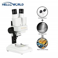 [해외] 20X Stereo Microscope for Kids and Students- Portable LED All-Optical Glass Compound Binocular Microscopes with Dual Light Illumination System for SMD Repair Observations Coins Min