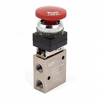 [해외] LDEXIN Pneumatic Mechanical Air Mechanical Valve Push Button Pneumatic Momentary Control Valve 3/2 Way JM-06A 13mm/0.51 Thread